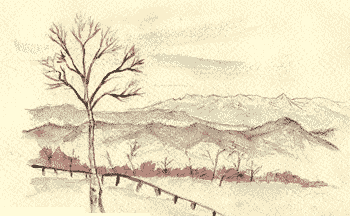 菅平牧場の冬景色
