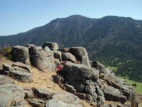 登山道脇の四阿山溶岩